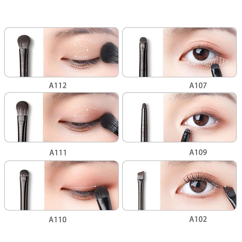 8 Soft Contouring Eyeshadow Eyeliner Eyebrow Brush Eyes Makeup Qme