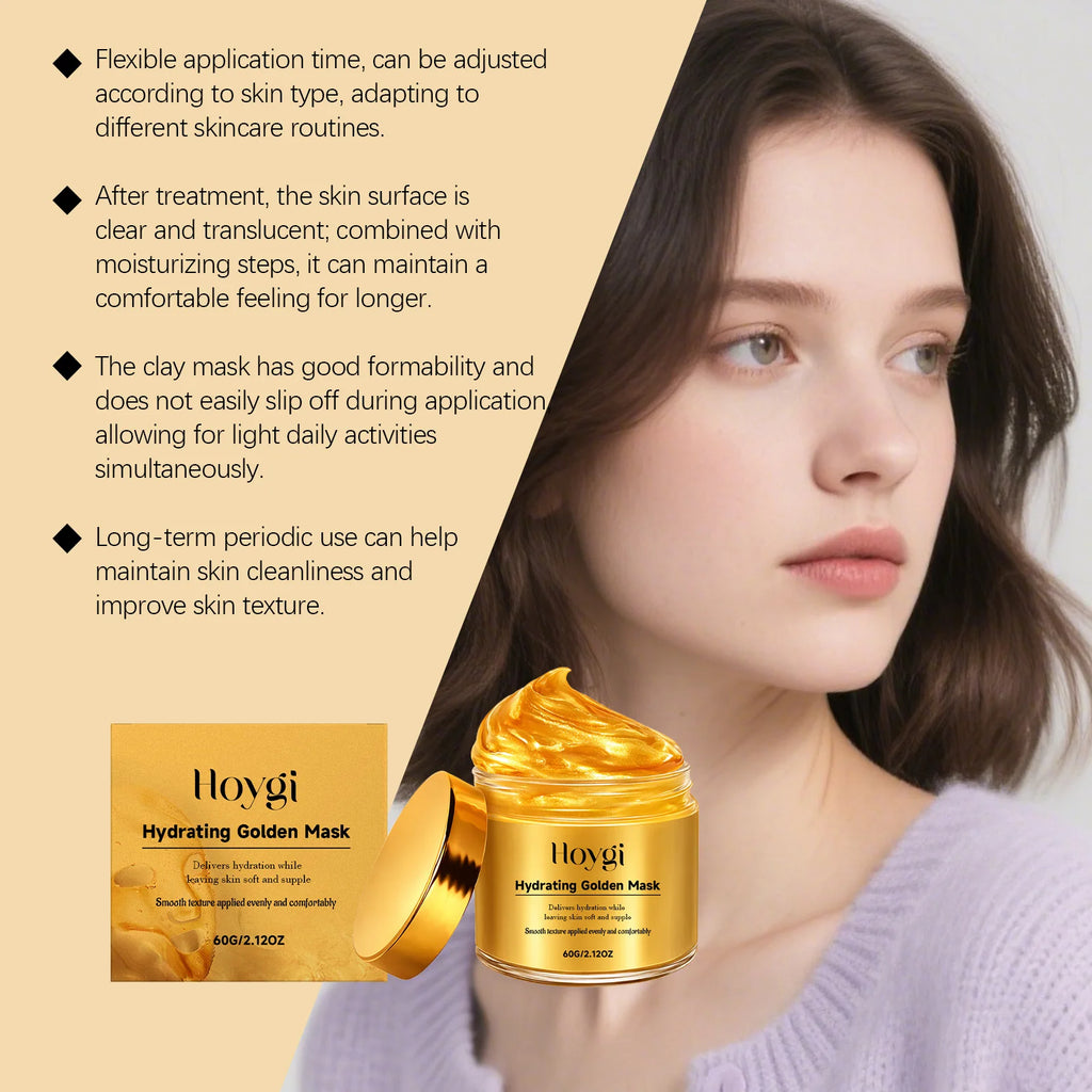 Hydrating Golden Mask Collagen Gold Peel Off Facial Mask Moisturizing Firming Reduces Wrinkles Removes Blackheads Dirt & Oils Qme