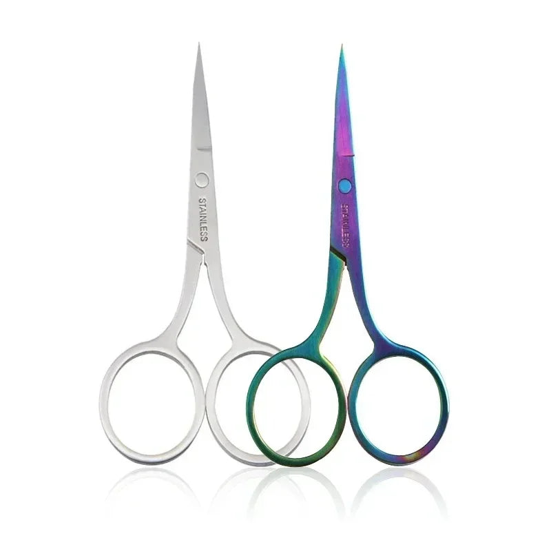 1Pcs Eyebrow Scissor Makeup Eyelash Trimmer Facial Hair Remover Manicure Scissor Nail Cuticle Tool Beauty Scissors Qme