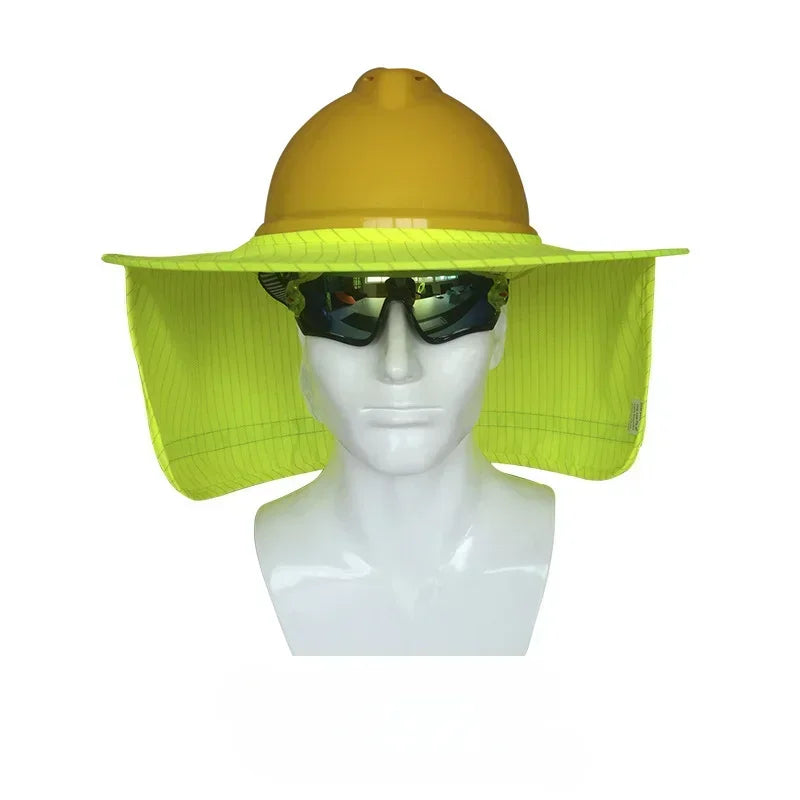 Useful Mesh Reflective Cap Cover, Reflective Stripe, Summer Sun Shade, Safety Hard Hat Neck Shield for Construction Workers Qme