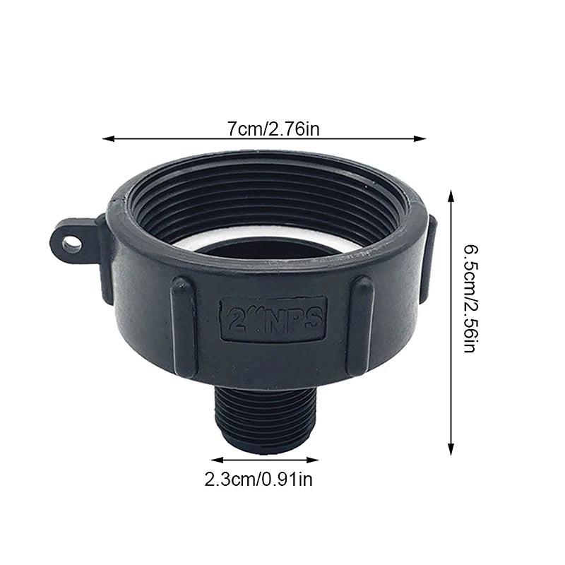.^1Pc IBC Water Tank Reducing Adapter Durable S60 Fine Thread to 2''NPS 3/4'' Fine Thread Garden Hose Connector Adapter. Qme