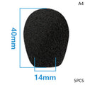 Foam Earphone Mic Cover Microphone Windscreen Headphone Sponge Black Qme 40X14CM