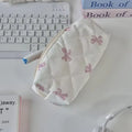 Cute Butterfly Knot Cherry Blossoms Pencil Case Large Capacity Qme A1