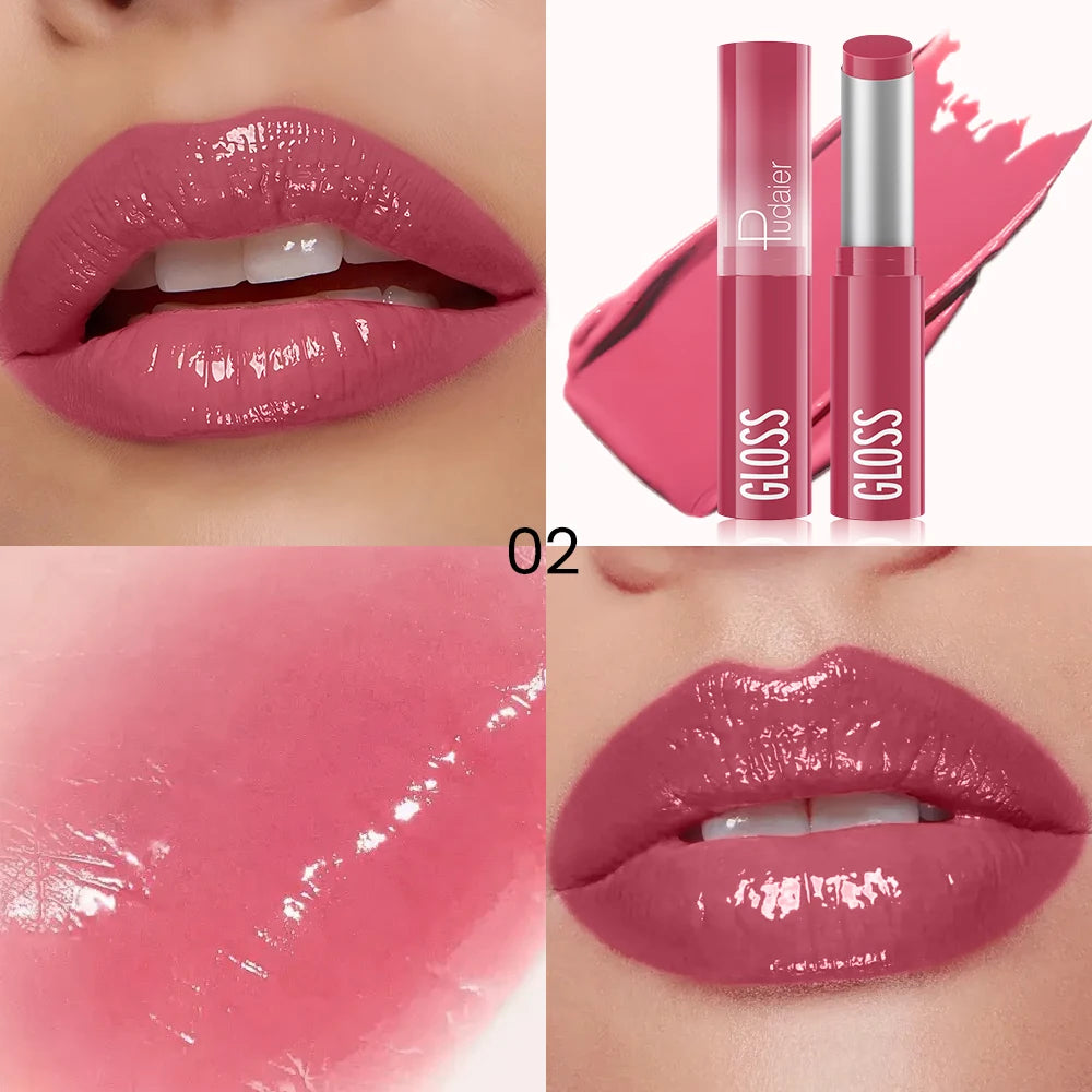 Hydrating Berry Shine Lipstick Long-lasting Plump Lip Cream Qme A-C2073-02