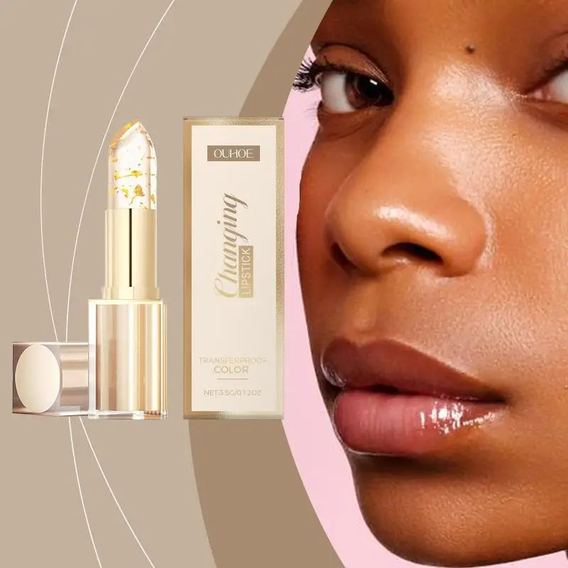 Changing Lip Balm Glitter Gold Flakes Lightweight Hydrating Non Qme