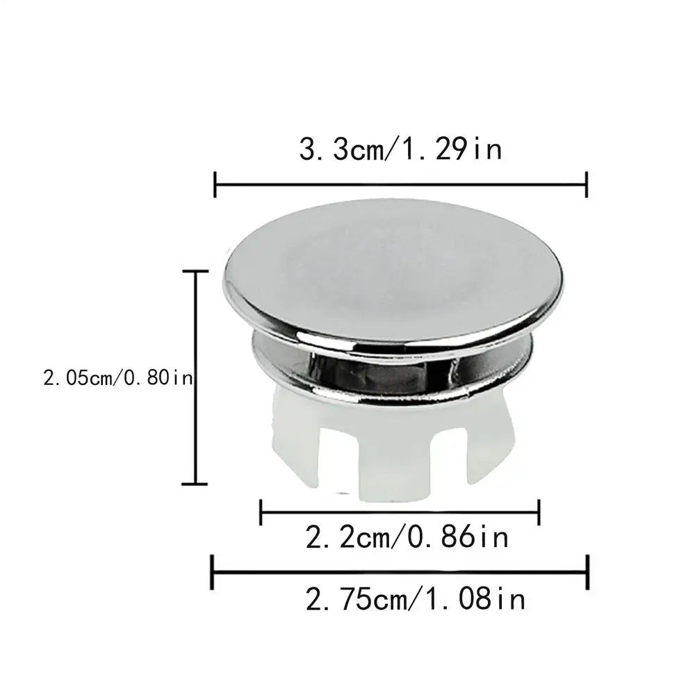 1PC Sink Overflow Cap Sink Basin Overflow Trim Ring 22-24mm Double Layer Vanity Sink Overflow Cap For Kitchen Sink Qme E