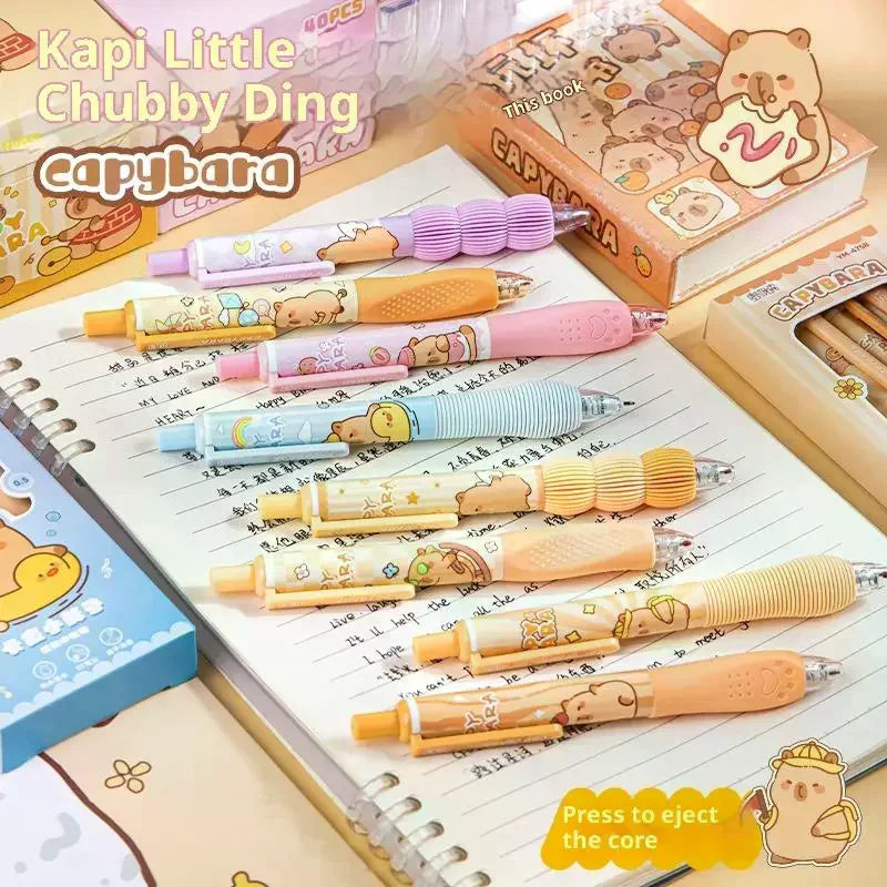 Cute Cartoon Capybara Gel Pen Quick Drying Neutral Student Kids Qme