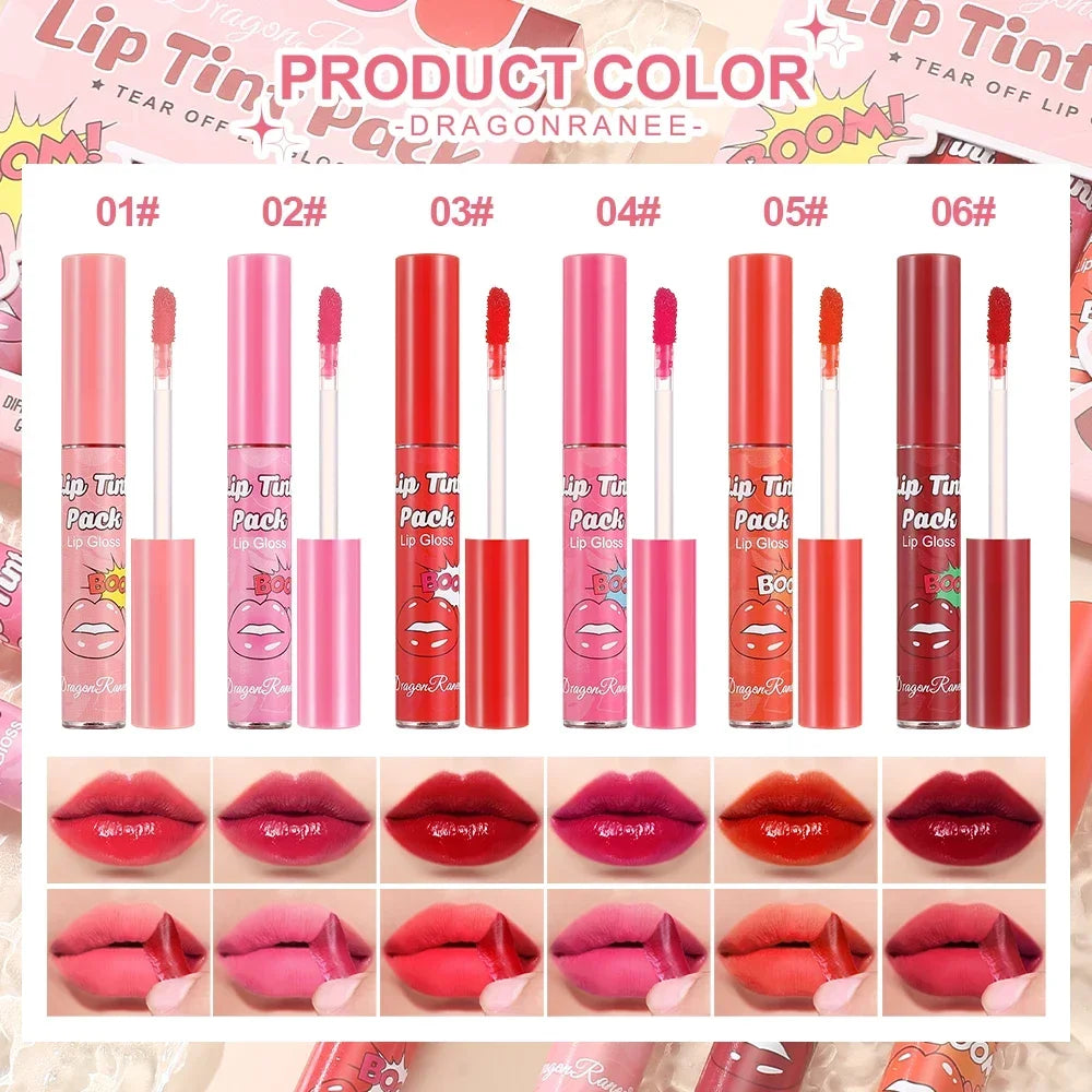 Tear Off Lipstick Moisturizing Film Waterproof Fast Case Qme