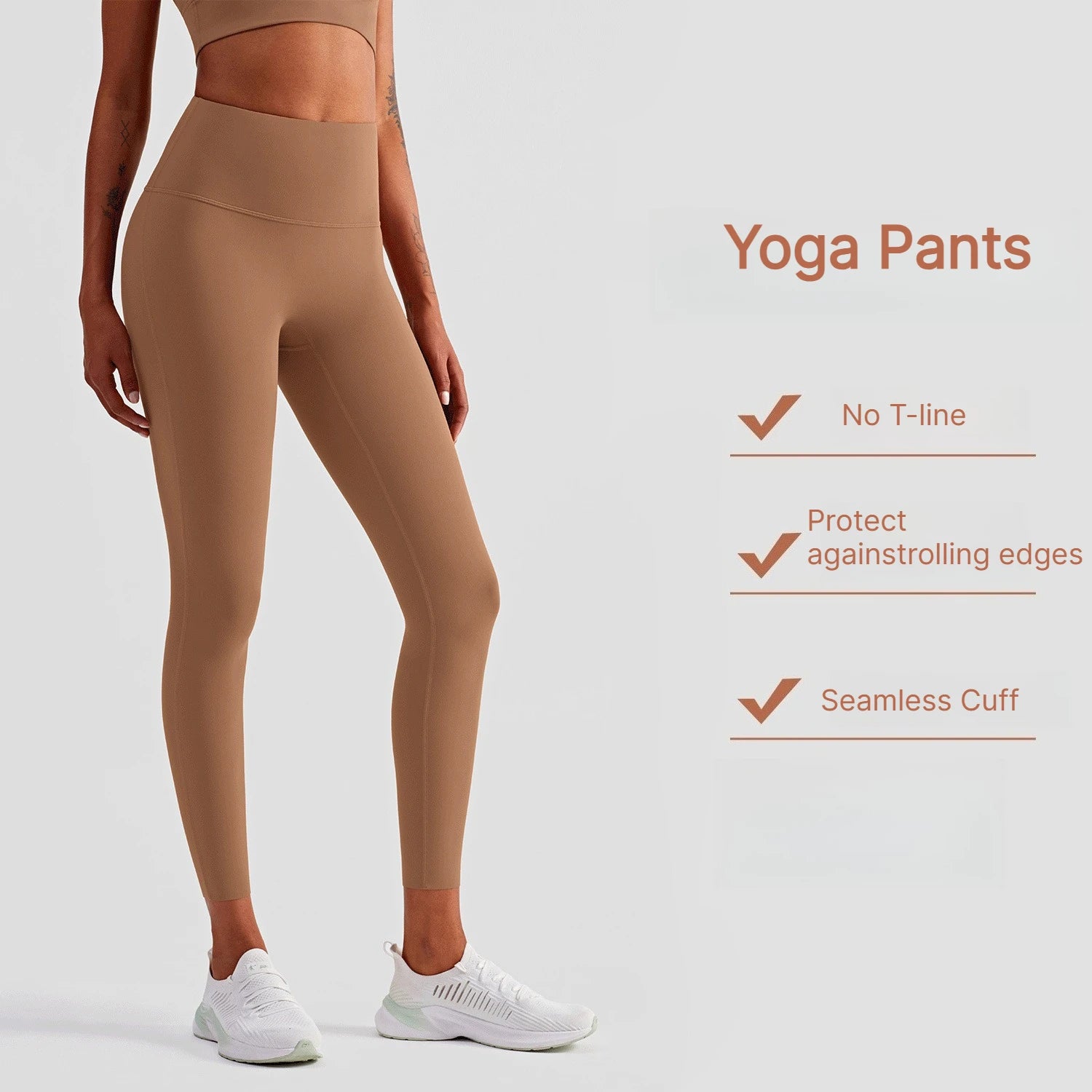 A Solid color yoga high waisted legs women's sports pants, hip lifting sports pants, fitness gym comprehensive training, jogging Qme