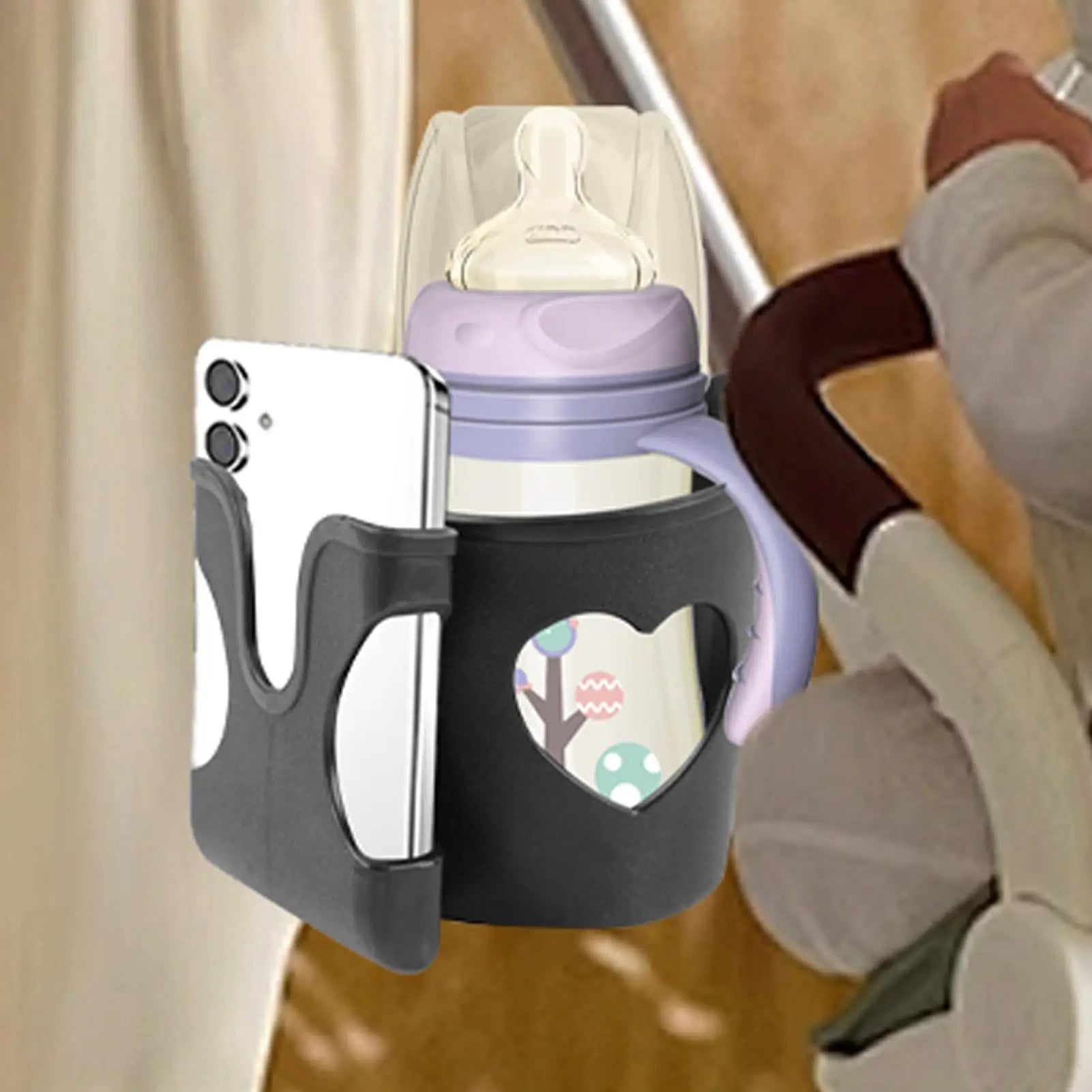 Universal Baby Stroller Cup Holder Phone Stand Drink Pram Bike Qme Other