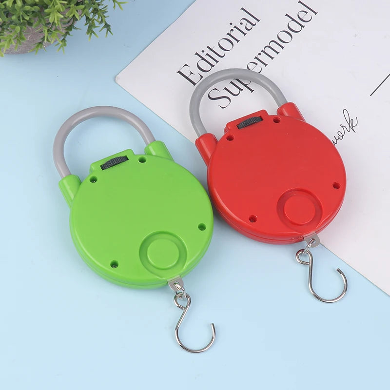 10KG Pocket Pointer Luggage Scale Spring Portable Suitcase Scale Handled Travel Bag Weighting Fish Hook Hanging Scale. Qme