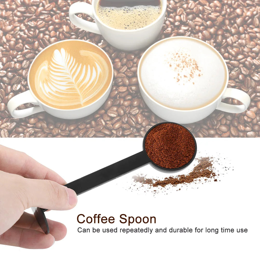 Multifunctional Plastic Coffee Measuring Spoon Reusable Coffee Scoop Spoon for Ground Coffee Powder Sugar Kitchen Tool Qme