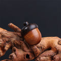 Mini Solid Wood Bottle Holder Pill Case Sandalwood Rescue Container Qme one size