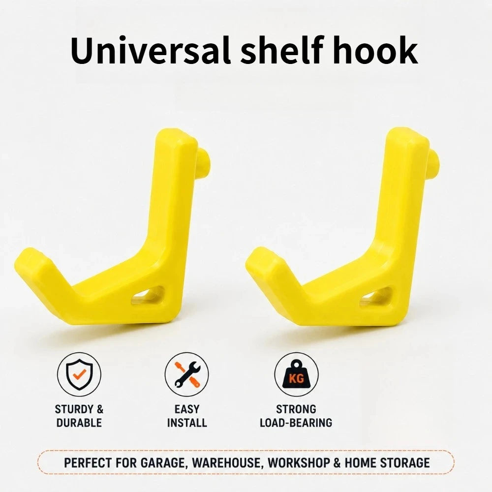 3/6/9Pcs Heavy Duty Shelf Support Hooks 10.3mm Hole Spacing Universal Auxiliary Fittings For Garage Warehouse Storage Racks Qme