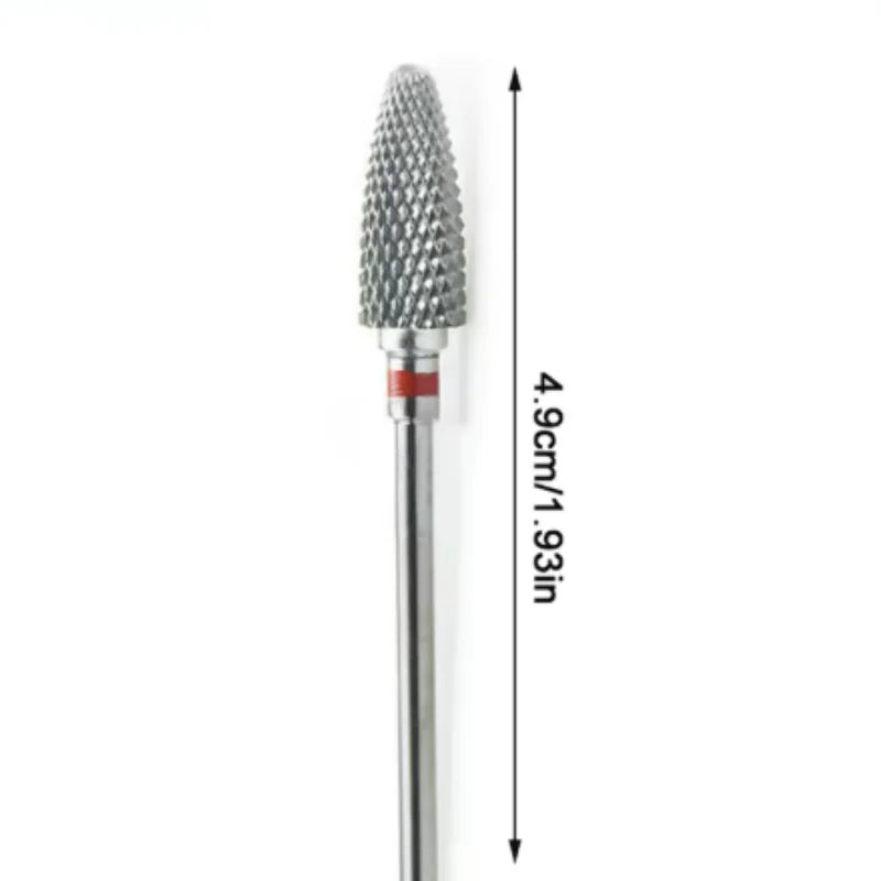 Tungsten Steel for nail Drill Bit Spiral Pattern for nail Buffing Head for Nail Buffing Polishing nail Gel Removal Safe Material Qme