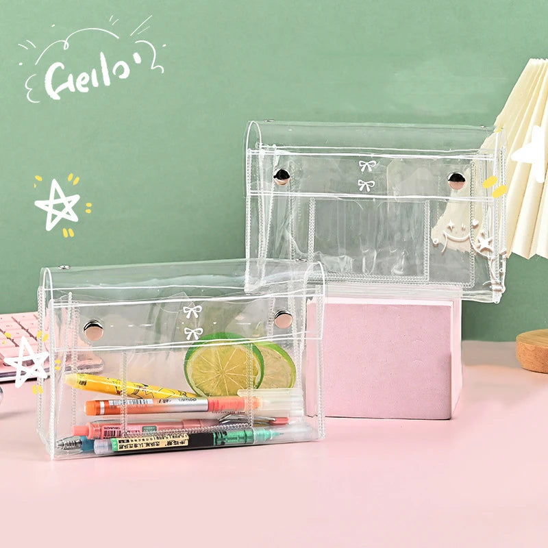 4-Layer PVC Transparent Makeup Bag Travel Toiletry Organizer Qme