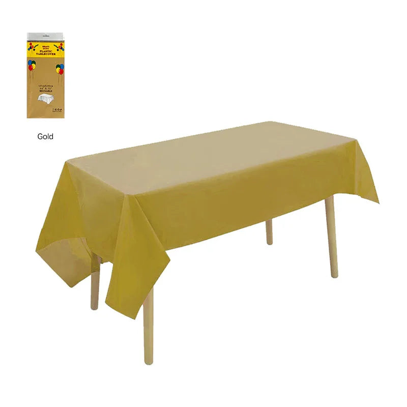 1/2/4PCS Disposable Tablecloths Waterproof Stain-resistant Tablecloth, Party Decoration, Camping, Disposable Kitchen Tablecloth Qme Glod 1PCS 137X183cm
