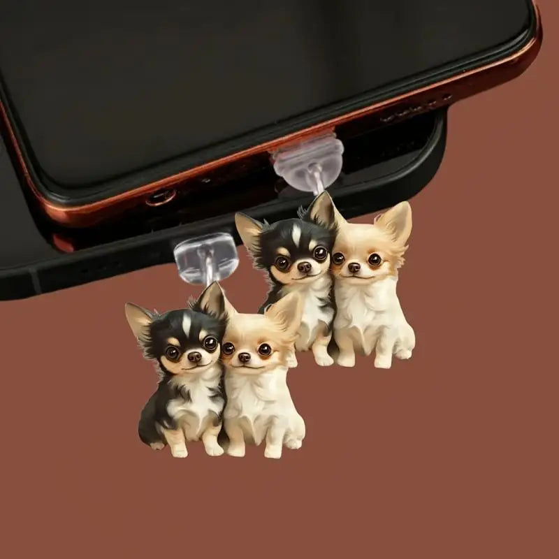 Acrylic Flat Animal 2D Dust Plug Pendant Iphone Type-c Connectors Qme