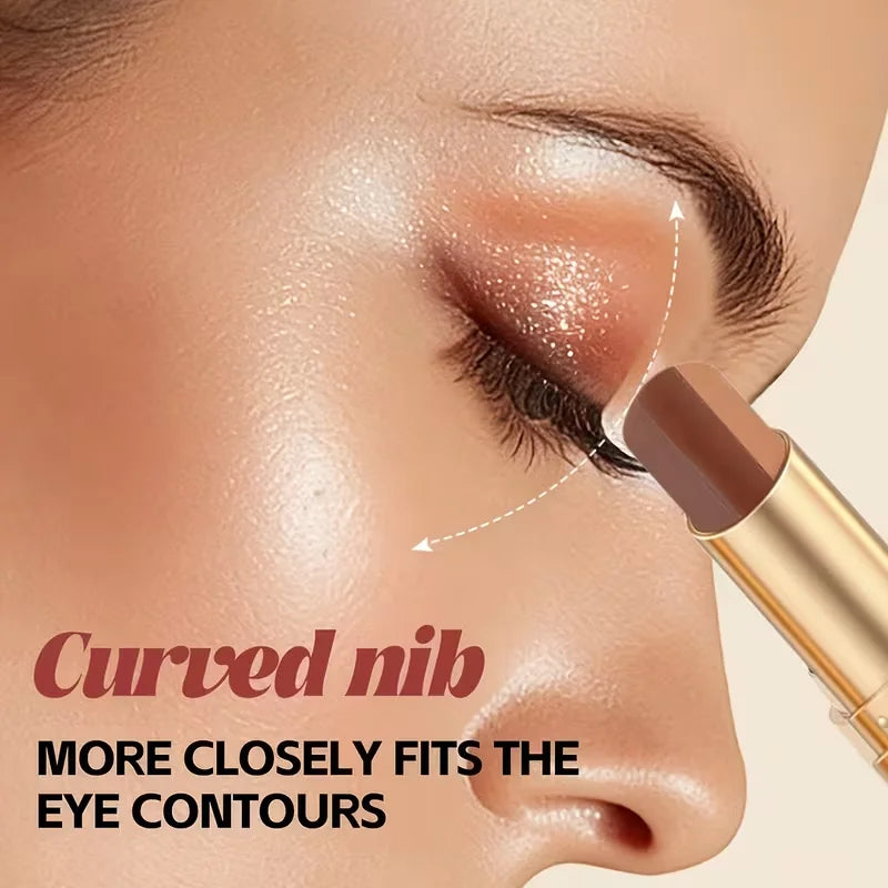 3-in-1 Cream Eyeshadow Stick Matte Shimmer Smooth Easy Apply Long Qme