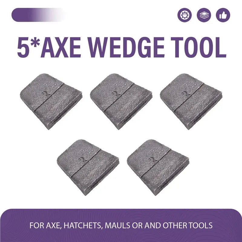 A02F-5PCS Steel Handle Wedge For Axe, Hatchets, Mauls Or And Other Tools Qme