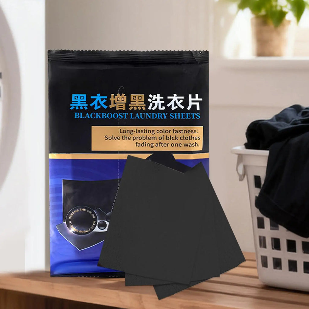 NEW Black Fabric Dye 50 Pieces Color Fixing Brightening Black Clothes Restorer Laundry Supplies For School Hotel Apartment Dorm Qme