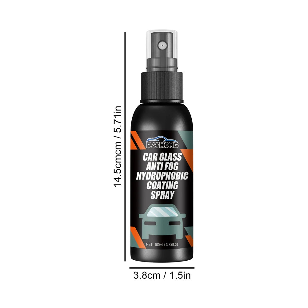 100/200ML Anti-fog Windshield Treatment Spray Anti Rain Coating Windshield Mirror Repellent Car Glass Spray Auto Accessories Qme