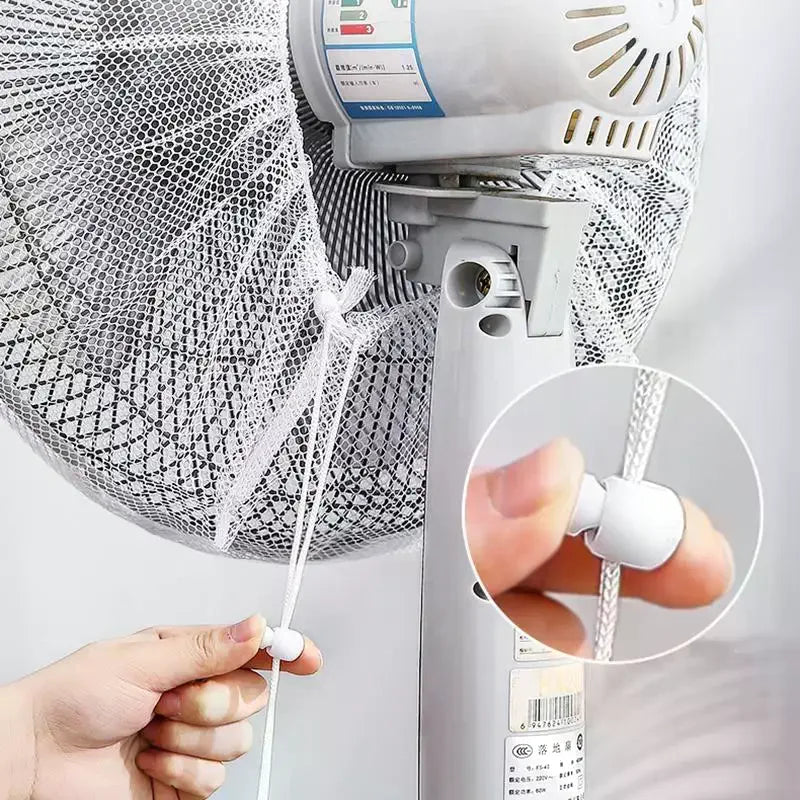 Mesh Fan Cover With Drawstring Fan Dust Cover Safety For Baby Finger Protector Kids Finger Guards Nylon Mesh Nets Summer Home Qme