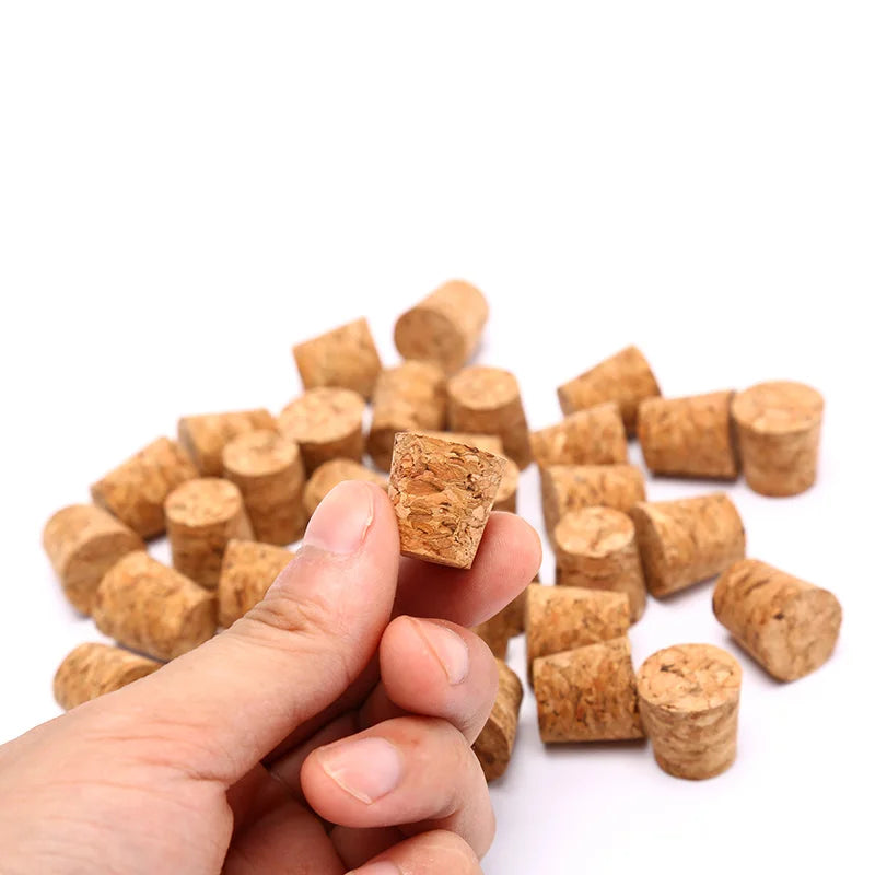 10Pcs Tapered Natural Cork Bottle Stoppers Wine Corks Crafts 18*15*20mm. Qme