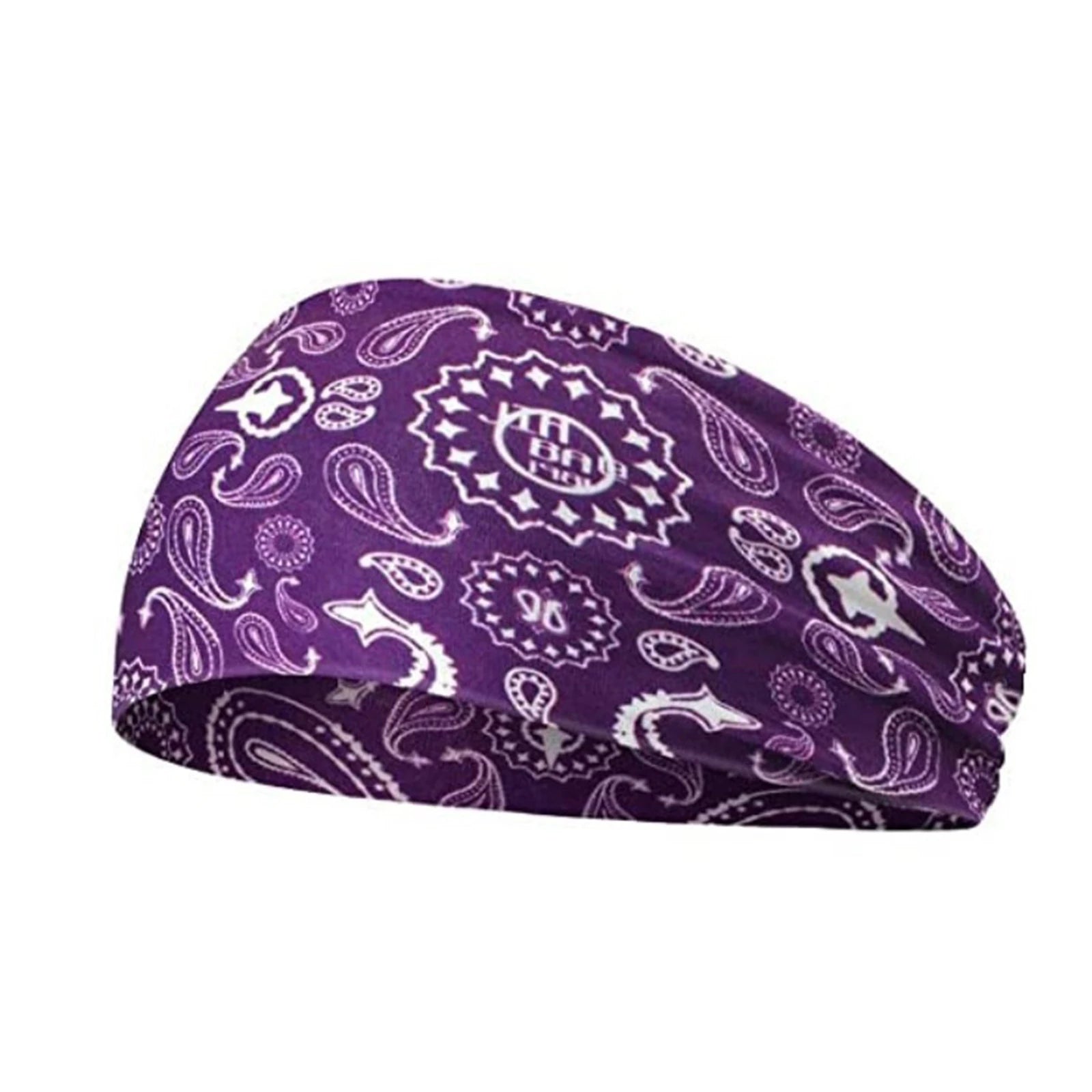 Unisex Ethnic Style Printed Running Fitness Headband for Sports Yoga Sweatproof High Elastic Cotton Fashion Headscarf Accessory Qme G One Size