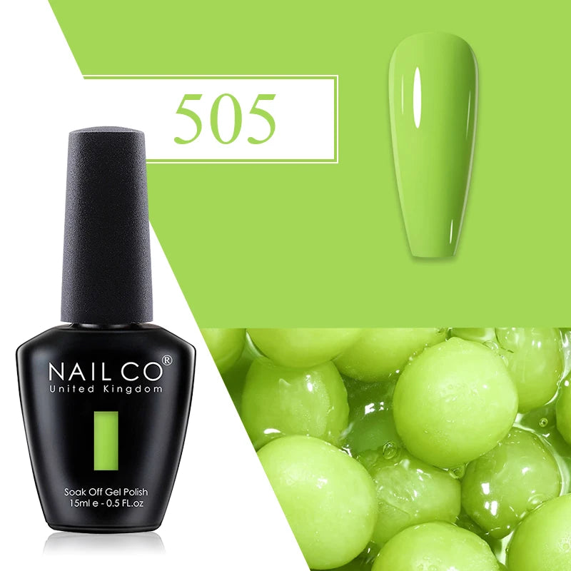 NAILCO Red Gel Nail Polish Wine Purple Semi Permanent Soak Off UV