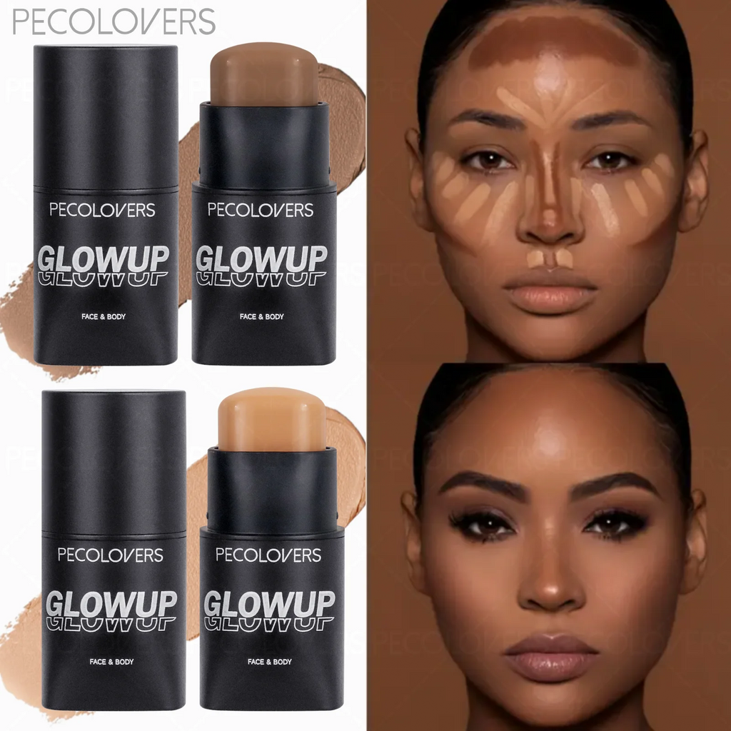 Face Contour Stick 3D Natural Shadow Look All Skins Highlight Qme