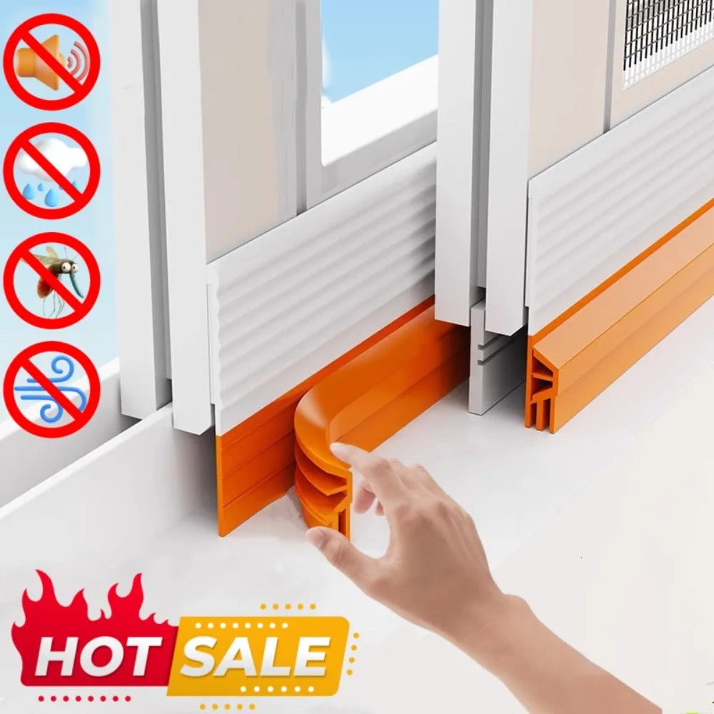 4/2M Sliding Window Sealing Strip Winter Windproof Soundproof Window Sealing Strip Door Sealing Gap Insect Proof Filling Strip Qme