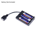 DC4 5V Portable Mini AA Battery Holder Storage Box Case USB Power Qme Onesize