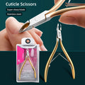Golden Cuticle Care Tools Clipper Hands Feet Keratin Pusher Stainless Qme G09 Golden
