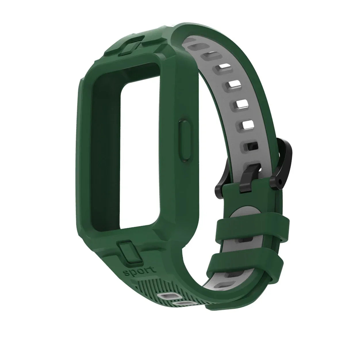 Silicone Strap for Huawei Band 9 8 7 6 Smart Watch Replacement Bracelet Sport Breathable Straps for Huawei Band9 Qme Green Grey For Huawei band 9