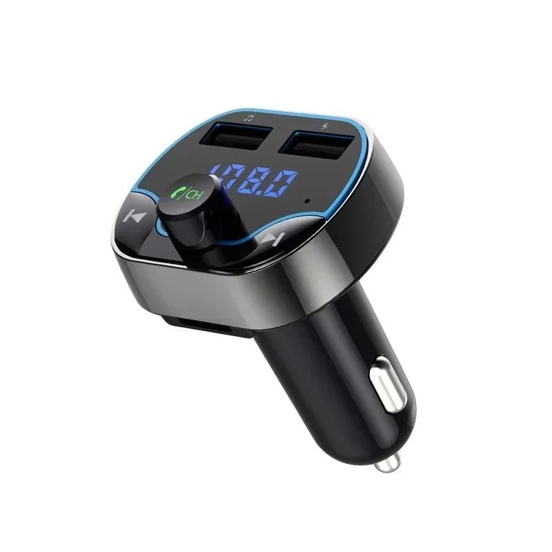 12V Dual USB Car Charger Car MP3 Player Car FM Transmitter Fast Charging Support Voice Broadcasting Navigation Voltage Testing Qme