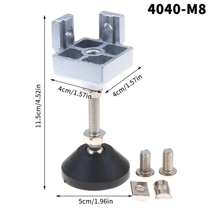 1 PCS Aluminum Profile Universal Caster Foot Cup Fixing Seat 2020/3030/4040 Machine Foot Connector Hardware Accessory DIY Qme A5