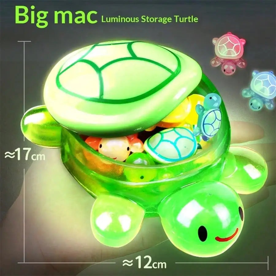 Giant Turtle Night Light Storage Box Cute Doll Shell Essential Qme