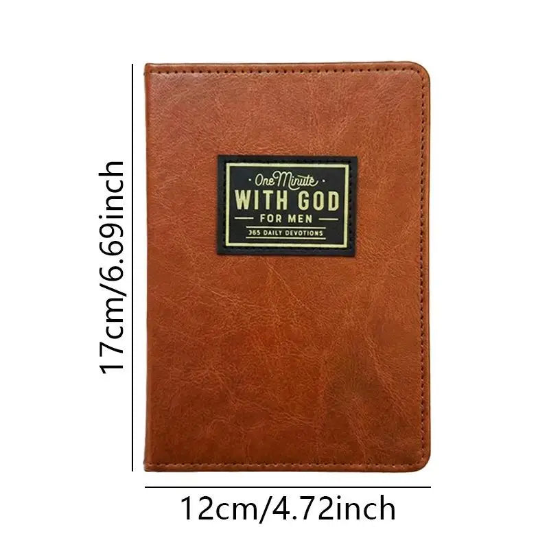 365 Days Daily Prayer Leather Brown Pink Notebook Portable Devotional Qme Brown