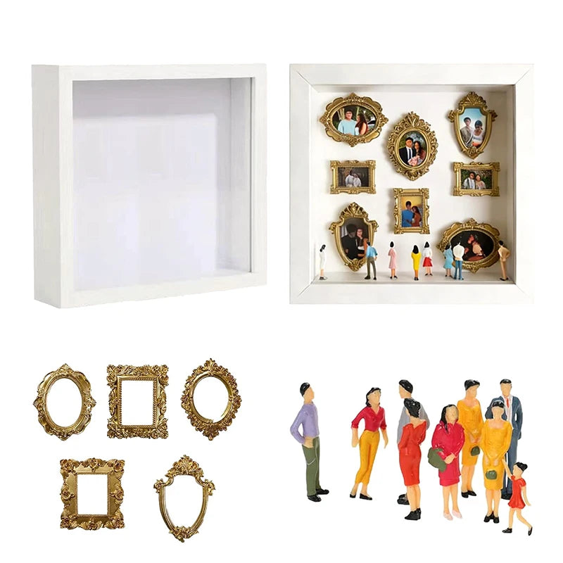 DIY Mini Museum Silhouette Box–Celebrate Your Unique Memories In Style, Personalized DIY Photo Family Memory Display Case Frame Qme D