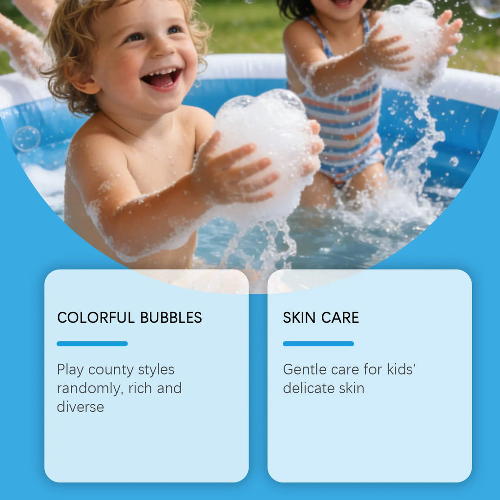 OceAura Kids Bath Ball with Random Marine Animal Toy for Over 3 Years Old Kids Skin Friendly Rich Foam Moisturizing Bath Ball Qme