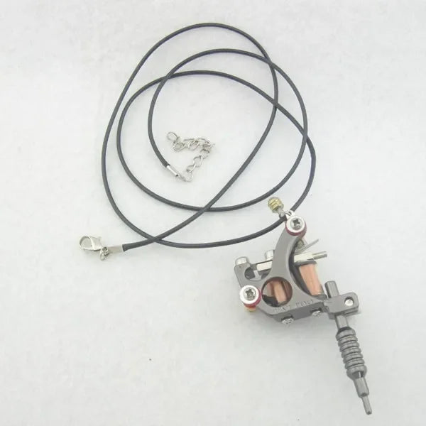 Men Charm Tattoo Machine Stainless Steel Jewelry Necklaces With Pendant Male Women Punk Hip Hop Accessories Gifts Wholesale Qme MTM03-BK
