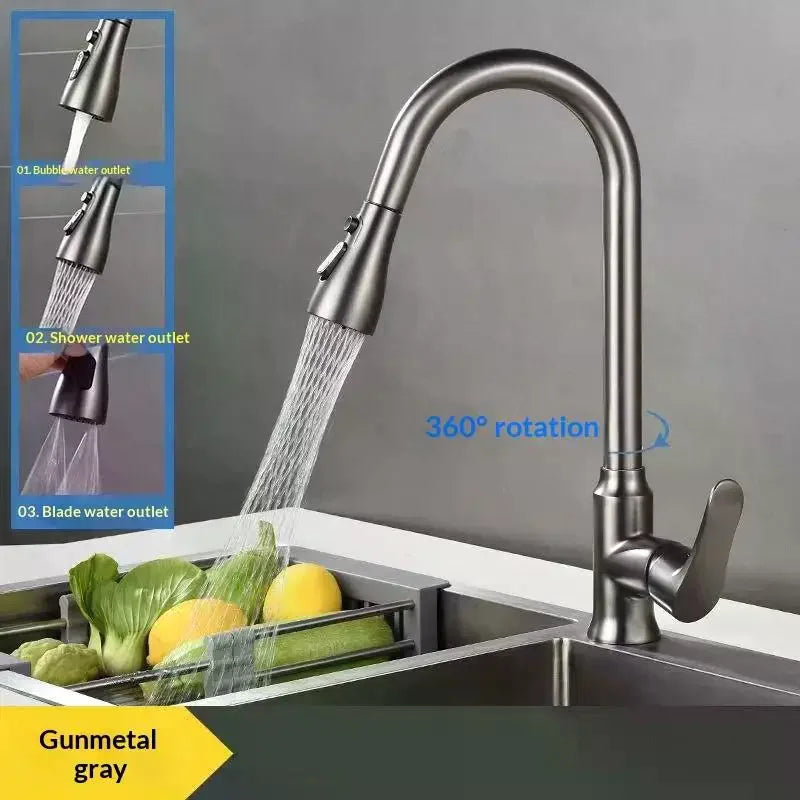 Kitchen Pull Out Faucet Sprayer Nozzle 3 Modes ABS Water Saving Bathroom Basin Sink Shower Spray Head For 1/2" Connection Qme