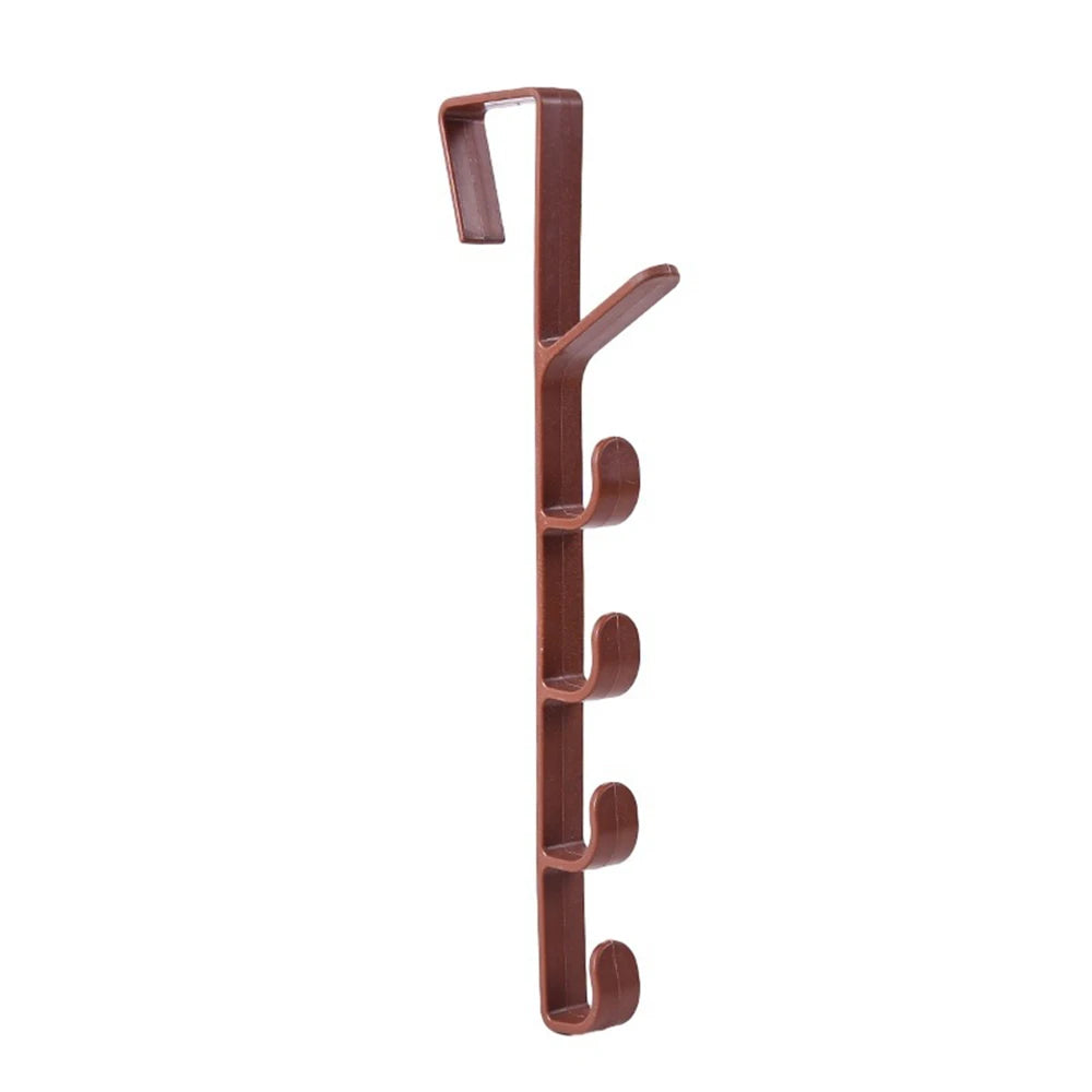 Behind the Door Coat Hook Hanger Behind the Door Cabinet Wardrobe Dormitory Door Hook Storage Rack Qme Coffee