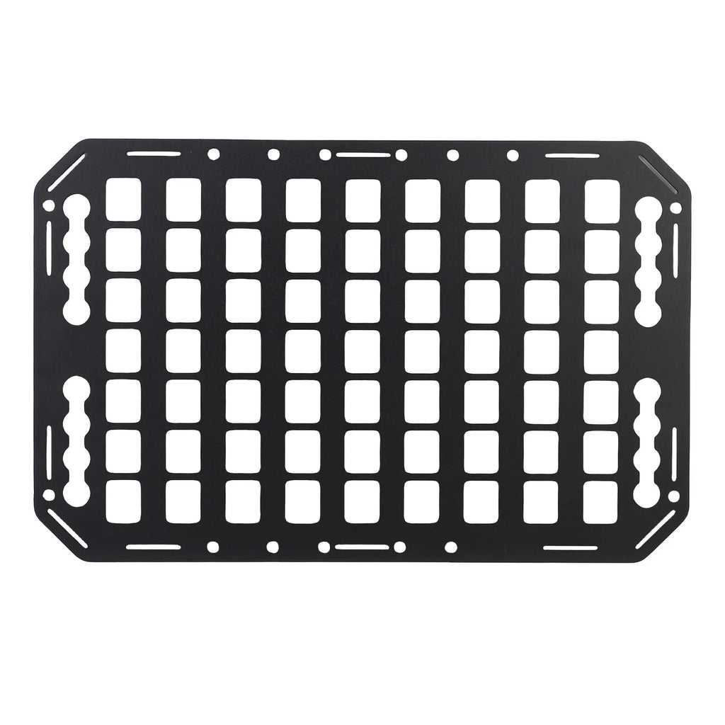 Truck Bed Molle Panel Aluminium Alloy Flexible Installation Neat Organization Truck Bed Storage Rack for Sedan for L Tracks Qme black