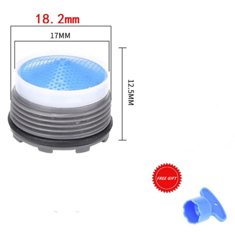 Kitchen Faucet Aerator M24 M21 M18 M16 Female Thread Water Saving Bathroom Taps Plastic Bubbler with Wrench Kitchen Accessories Qme 18mm