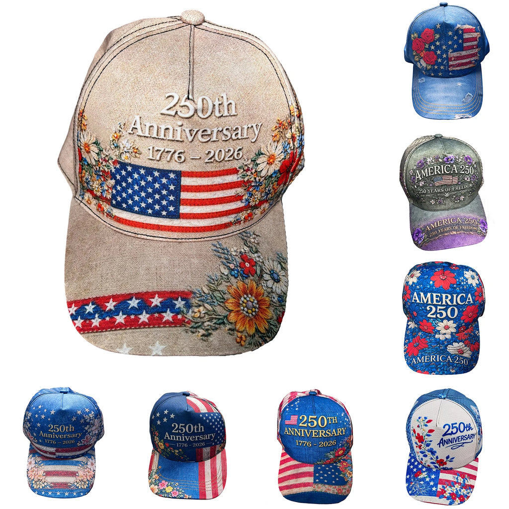 250th American Anniversary Commemorative Cap Retro Fashion Unisex Sun Visors Hat Casual Running Hiking Baseball Cap Qme