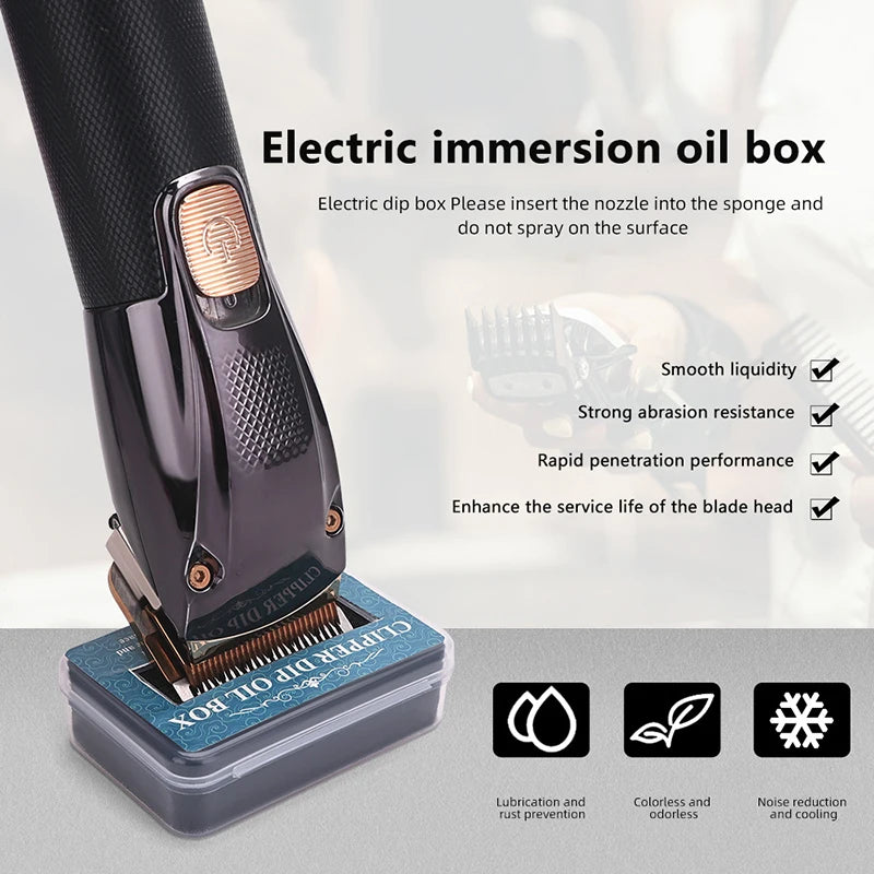 Lubricating Clipper Oil Box Barbershop Storage Hair Blade Rust Qme