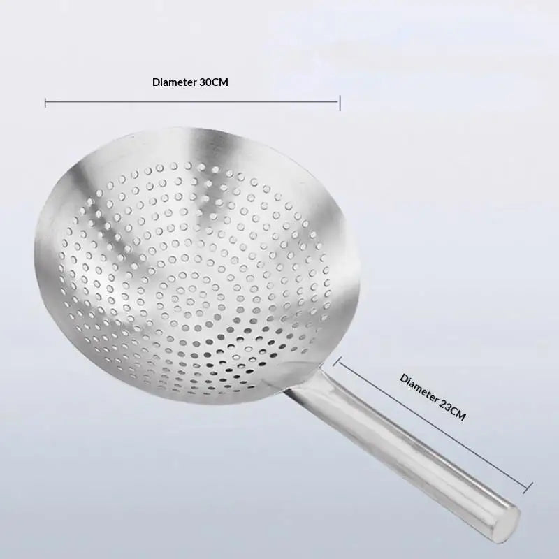 Thickened Stainless Steel Colander Handle Easy Clean Oil Flour Noodle Qme 30cm