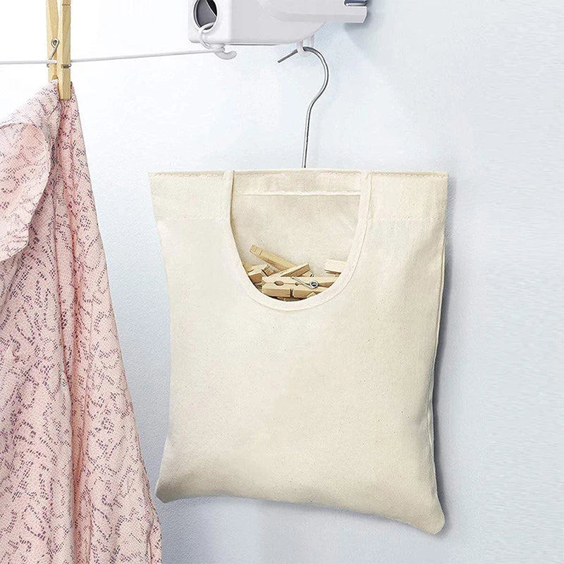 Clothespin Pocket Capacity Hanging Bag Bathroom Storage Home Outdoor Qme